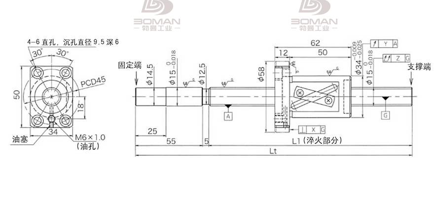 KURODA GG1520AS-BALR-1100A 黑田精工丝杆规格说明
