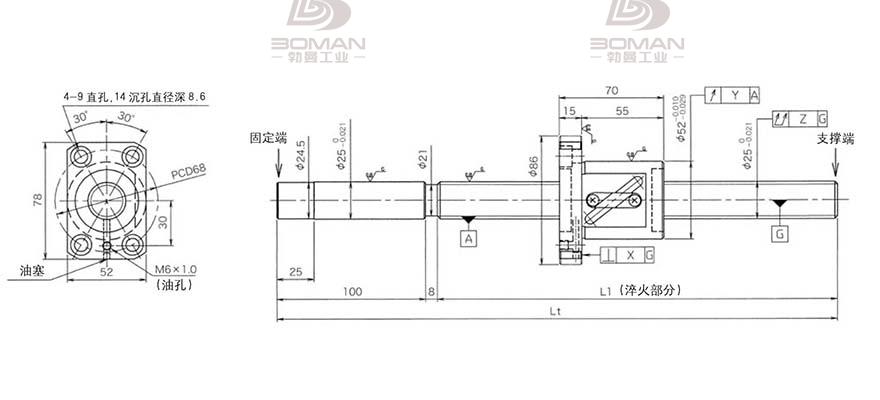 KURODA GG2520AS-BALR-1020A 日本黑田精工丝杠钢珠安装方法