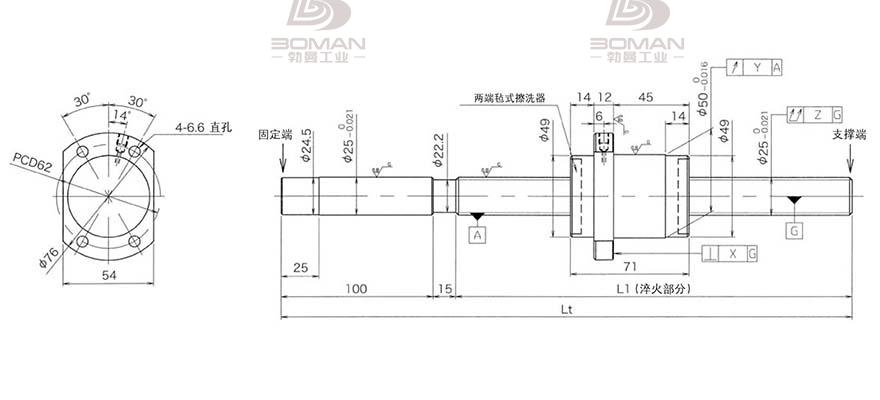 KURODA HG2550QS-HEFR-2015A 黑田精工丝杆底座安装方法