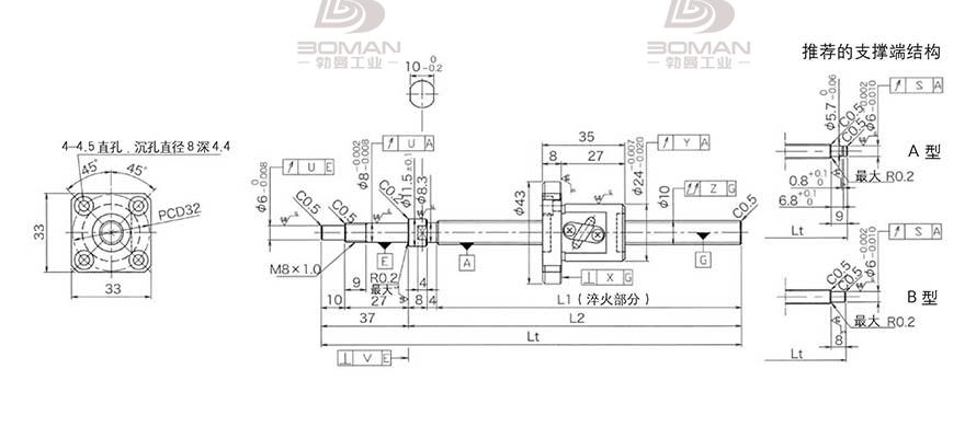 KURODA GP102FDS-AAFR-0320B-C3F hcnc黑田精工丝杠代理
