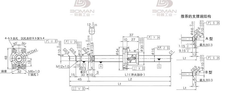 KURODA GP1502DS-BAPR-0300B-C3F 黑田丝杆型号