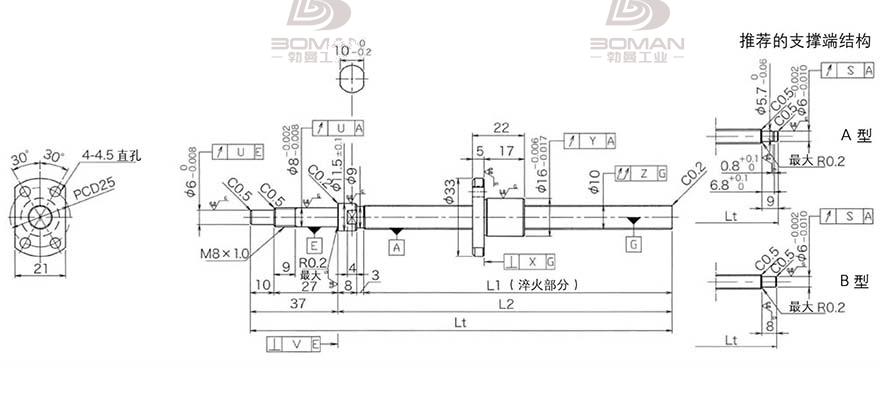 KURODA DP1002JS-HDNR-0220B-C3F 黑田精工丝杆是什么材质