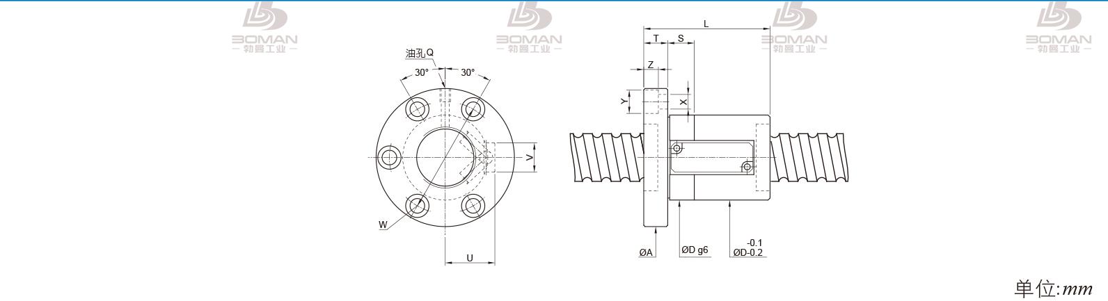 PMI FSVE3216-1.5 pmi滚珠丝杆的轴环作用