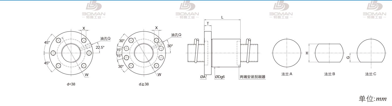 PMI FSDN1510V-3.0P pmi研磨丝杆